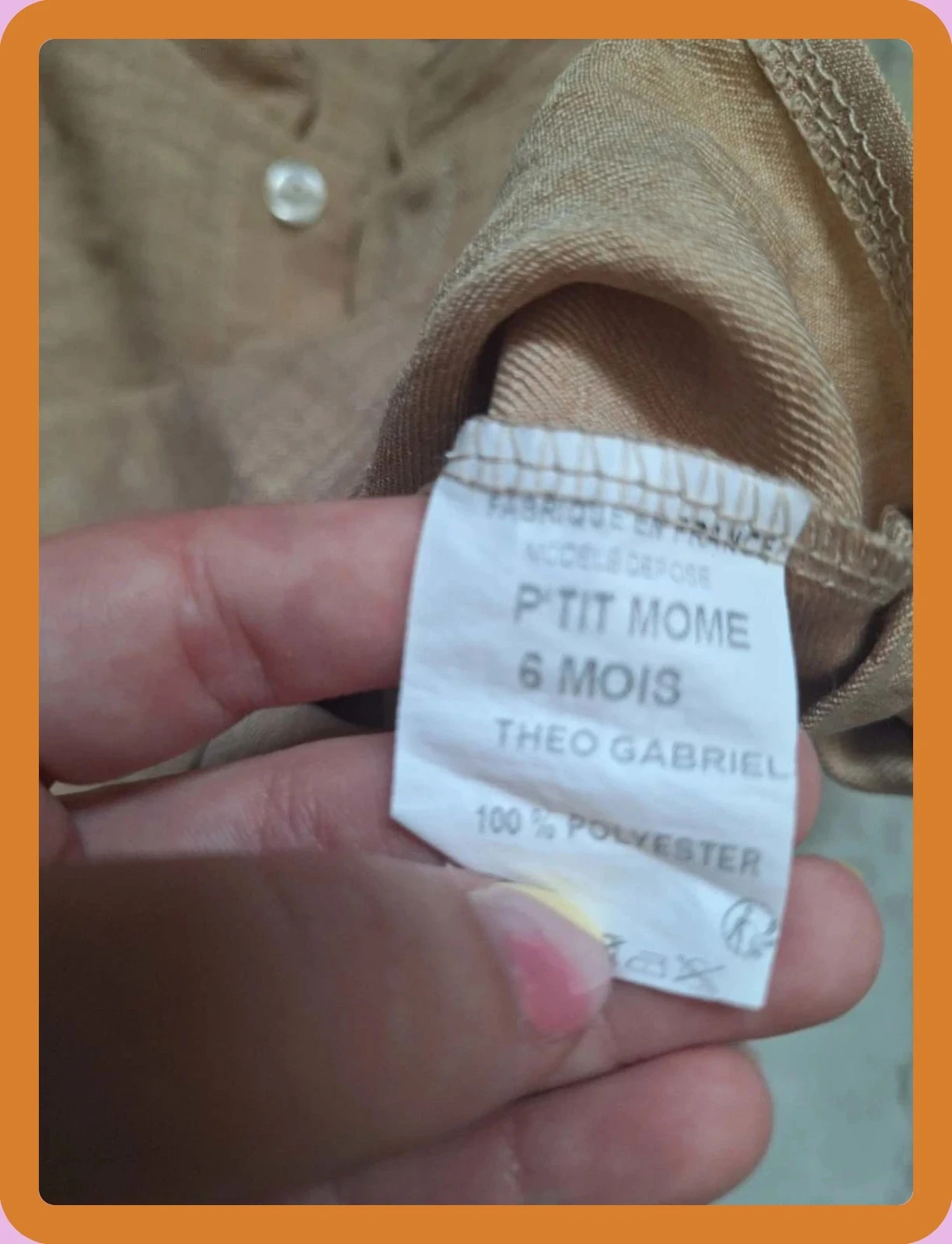 Camisa ligera O ptit mome paris 6 mois – photo 3
